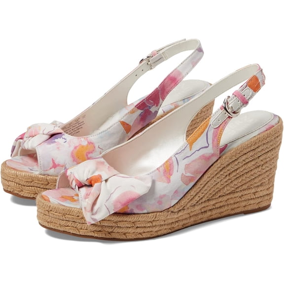 Naturalizer Womens Bettina Slingback Heel Sandal White Multi 8M