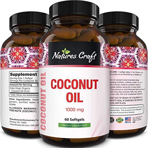 Natures Craft Extra Virgin Coconut Oil Weight Loss Pills Coconut