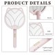 thumbnail image 2 of Matamoscas Eléctrico Matamoscas Eléctrico Plegable de mano Bug Zapper Lámpara USB Cat Ears Electric Mosquito Swatter (Rosa), 2 of 8