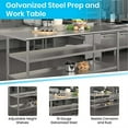 thumbnail image 4 of Flash Furniture Stainless Steel Worktable with 2 Undershleves, 4 of 9