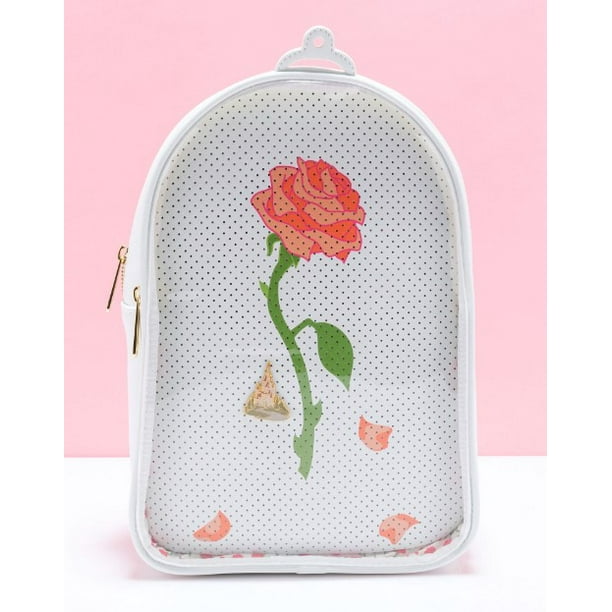 Disney Beauty and the Beast Enchanted Rose Pin Loungefly Backpack & Crossbody Bag