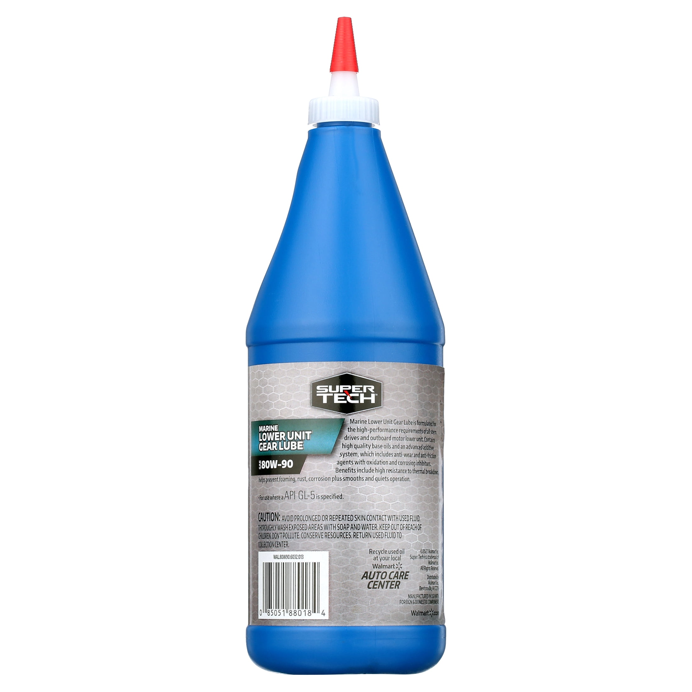 (5 pack) Super S Super Tech 80W-90 Marine Gear Lubricant Bottle, 1 Quart