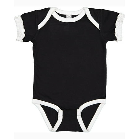 

Rabbit Skins 4429 Infant Ruffle Bodysuit