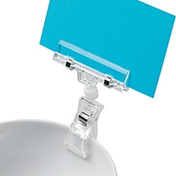 Deflecto� VersaGrip� Sign Holder with Large Clip, 4 1/8"H x 3 1/8"W x 1/4"D, Clear, Pack of 5