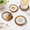 Natural-4-5", variant on Gray 4-5" Agate Stone Coaster Set of 4 for Coffee Wine and Bar Glasses