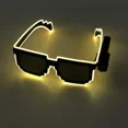 thumbnail image 3 of Gafas de 8 bits con cable EL, gafas con luces LED intermitentes, suministros para fiestas, gafas luminosas, gafas de sol brillantes para fiestas de festivales, 3 of 6