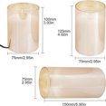 thumbnail image 2 of Vela intermitente sin llama Vela con pilas Vela de vidrio de simulación con temporizador de circulación acrílico remoto Moda 24 horas 3 velas LED Velas grandes, 2 of 7
