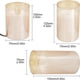 thumbnail image 2 of Vela intermitente sin llama Vela con pilas Vela de vidrio de simulación con temporizador de circulación acrílico remoto Moda 24 horas 3 velas LED Velas grandes, 2 of 7