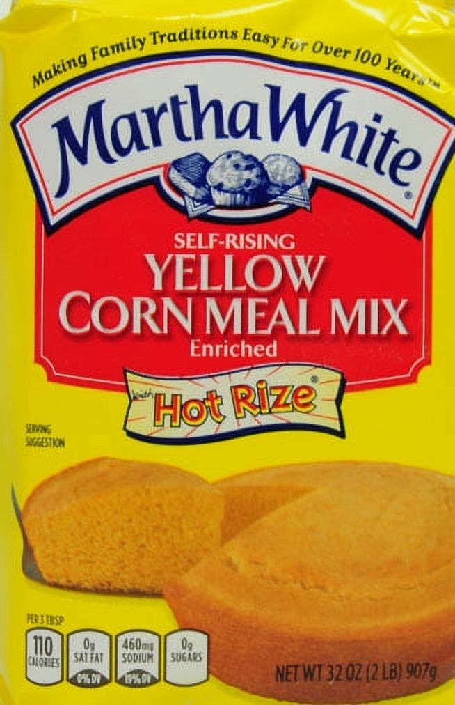 Martha White Self-Rising Yellow Corn Meal Mix for Baking & Cooking, 32 ...