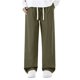 thumbnail image 1 of Pantalones de trabajo de longitud completa para hombre, de color liso, con bolsillos, de pierna recta, 1 of 5