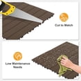 thumbnail image 5 of VINGLI Interlocking Deck Tiles, Anti-Slip Plastic Tiles for All Weather, Outdoor/Indoor Flooring for Patio, Porch, Poolside, 27 Pcs 11.8” x 11.8” (Dark Gray), 5 of 16