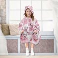 thumbnail image 7 of BZSMCE Wearable Blanket Hoodie Fashion Pink Puppy Paradise Home Wear, 7 of 7