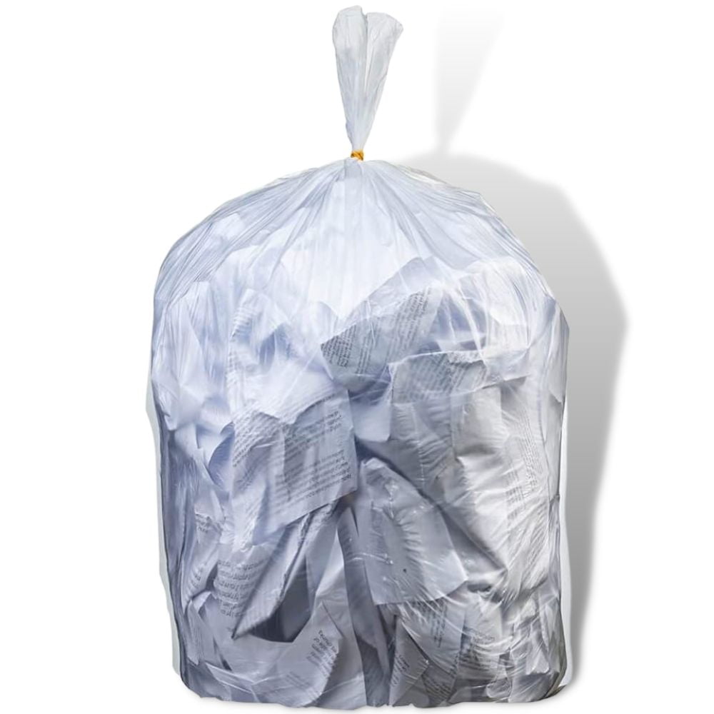 Plasticplace 32-33 Gallon Trash Bags │ 16 Microns │ Clear High Density Garbage Can Liners │ 33” x 40” (250 Count)
