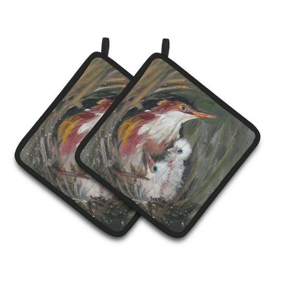 Carolines Treasures JMK1224PTHD Happy Family Pair of Pot Holders , 7.5HX7.5W, multicolor