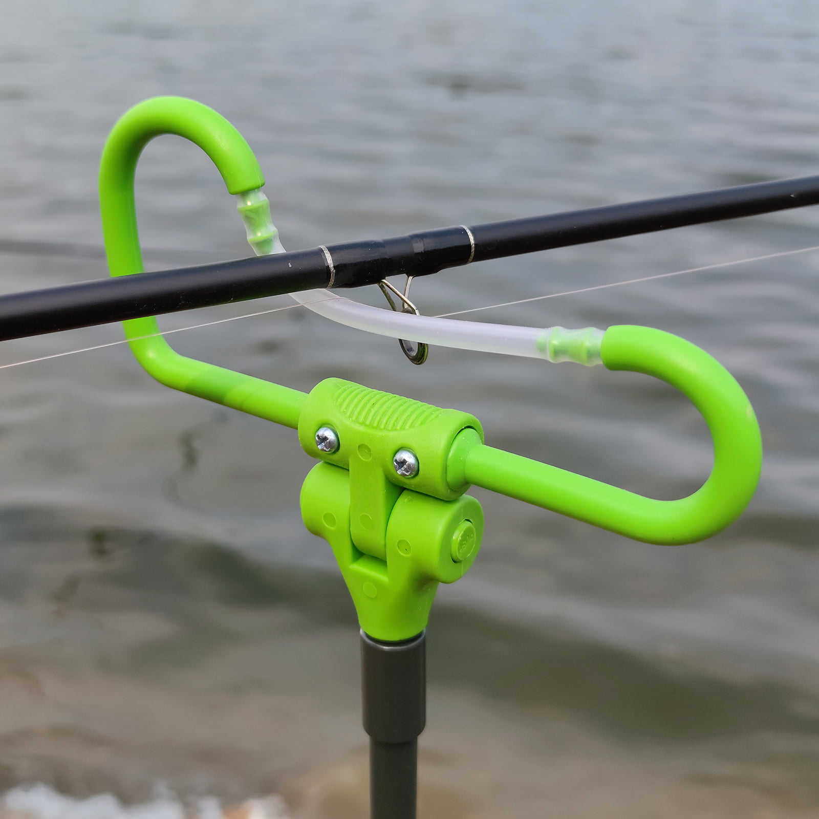 Insert Green Durable Ground Support Stand Rack Fishing Rod Pole Holder