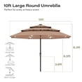 thumbnail image 4 of LAUSAINT HOME 10ft Solar LED Patio Umbrella, 3-tier Outdoor Umbrellas for Patio Pool Deck Market, Beige, 4 of 10