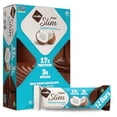thumbnail image 1 of NuGo Slim Chocolate oscuro con coco tostado, 16 g de proteína vegana, 3 g de azúcar, 7 g de fibra, bajo en carbohidratos netos, apto para dietas cetogénicas, sin gluten, 12 C, 1 of 5