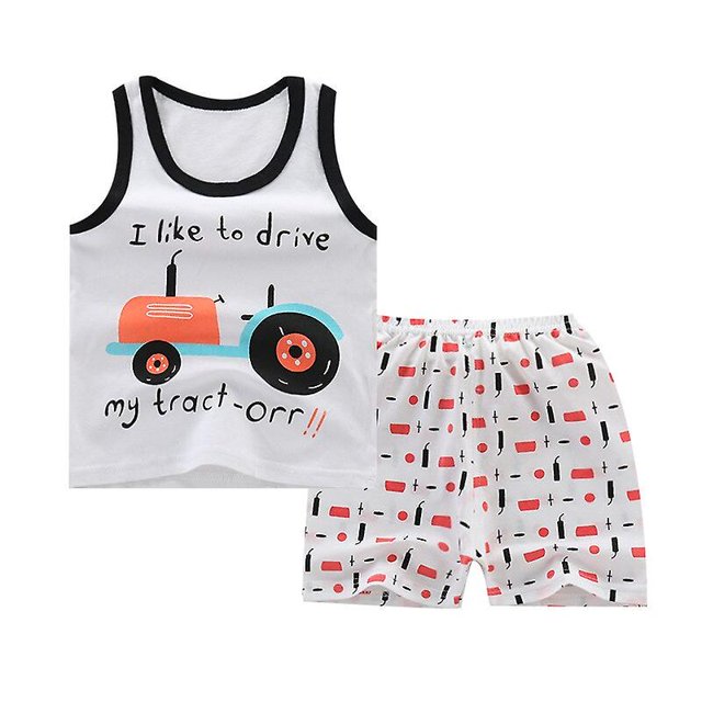 4T 75purpleSummer Cute Cartoon 2pcs Niños Bebé Niños Niñas Chaleco de dibujos animados Top Shorts Pantalones Conjunto Ropa Niños Pijamas Niñas Ropa Conjuntos esquí esquí Gafas de esquí