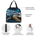 thumbnail image 3 of Disketp Starry Sky Colorful Crocodile Lunch Bag for Women Men, Leakproof Thermal Cooler Sack Food Handbags Case High Capacity forTravel Work School Picnic, 3 of 5