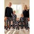 thumbnail image 2 of RUINIXCW Family Matching Halloween Ghost Pajama Set Black Long Sleeve Sleepwear with Pants for Trick or Treat Party Holiday Photos, 2 of 6