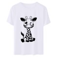 thumbnail image 4 of Birdeem Femmes Filles Grande Taille T-Shirts Imprimés Manches Courtes Col Rond T-Shirt Blouse Hauts, 4 of 6