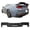 Matte Black, variant on Ikon Motorsports Rear Diffuser, Compatible with 2024-2026 Ford Mustang Dark Horse, Factory Style Matte Black PP Polypropylene Shark Fin Rear Bumper Valance Spoiler, Air Dam Chin Splitter Molding
