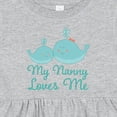 thumbnail image 4 of Inktastic Nanny Loves Me Grandchild Whale Girls Baby Dress, 4 of 5