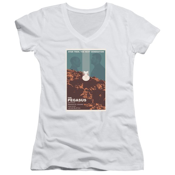 Star Trek Tng Season 7 Episode 12 Junior Women's V-Neck T-Shirt White