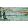 thumbnail image 1 of Fishing Boats Off The Normandy Coast - CANVAS OR FINE PRINT WALL ART, 1 of 1