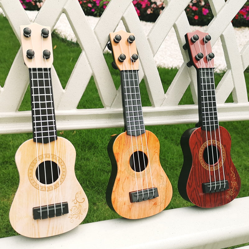 Classical Simulation Wood Grain Ukelele Guitar Toys Kids Musical Instrument NEW 