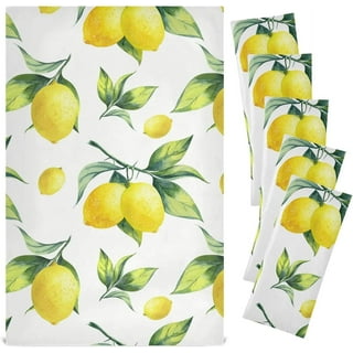 Kitchen Towels Lemon & Watermelon Home Collection 2Pcs Printed Summer  Spring Absorbent Tropical Bar Dish Hand Decoration Bathroom Towel 15x25in  Drying