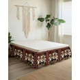 thumbnail image 2 of Funny Chefs Bed Skirt Queen Size 18" Drop Chef Cooking Food Red Plaid Ruffled Wrap Around Bed Skirts Adjustable Elastic Bedskirt Dust Ruffle for Queen Size Bed, 2 of 7