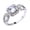 Silver, variant on Guodhu Engagement Rings for Women Silver Plated Round Cut Moissanite Promise Ring