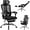 Black, variant on Twister.CK Ergonomic Office Chair with Footrest, High-Back Mesh Gaming Chair with Synchronized Reclining, 3D Adjustable Armrests & Lumbar Support, Swivel Computer Desk Chair for Home Office, Black