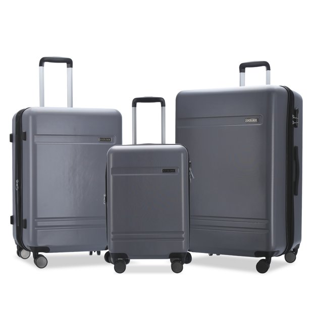 3Piece Expandable Hard Luggage Sets ,20" 24" 28" Large Capacity Travel