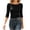 *Black, variant on VBVC Women's Boat Neck 3/4 Sleeve Slim Fit T Shirt , Ladies' Stretchy Solid Color Fitted Basic Top , Casual Layering Undershirt Tee For Women,Black,S-2XL