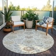 thumbnail image 6 of Addison Rugs Chantille Indoor/Outdoor Transitional Geometric, Abstract Ivory Washable Round Rug, 8' x 8', 6 of 6