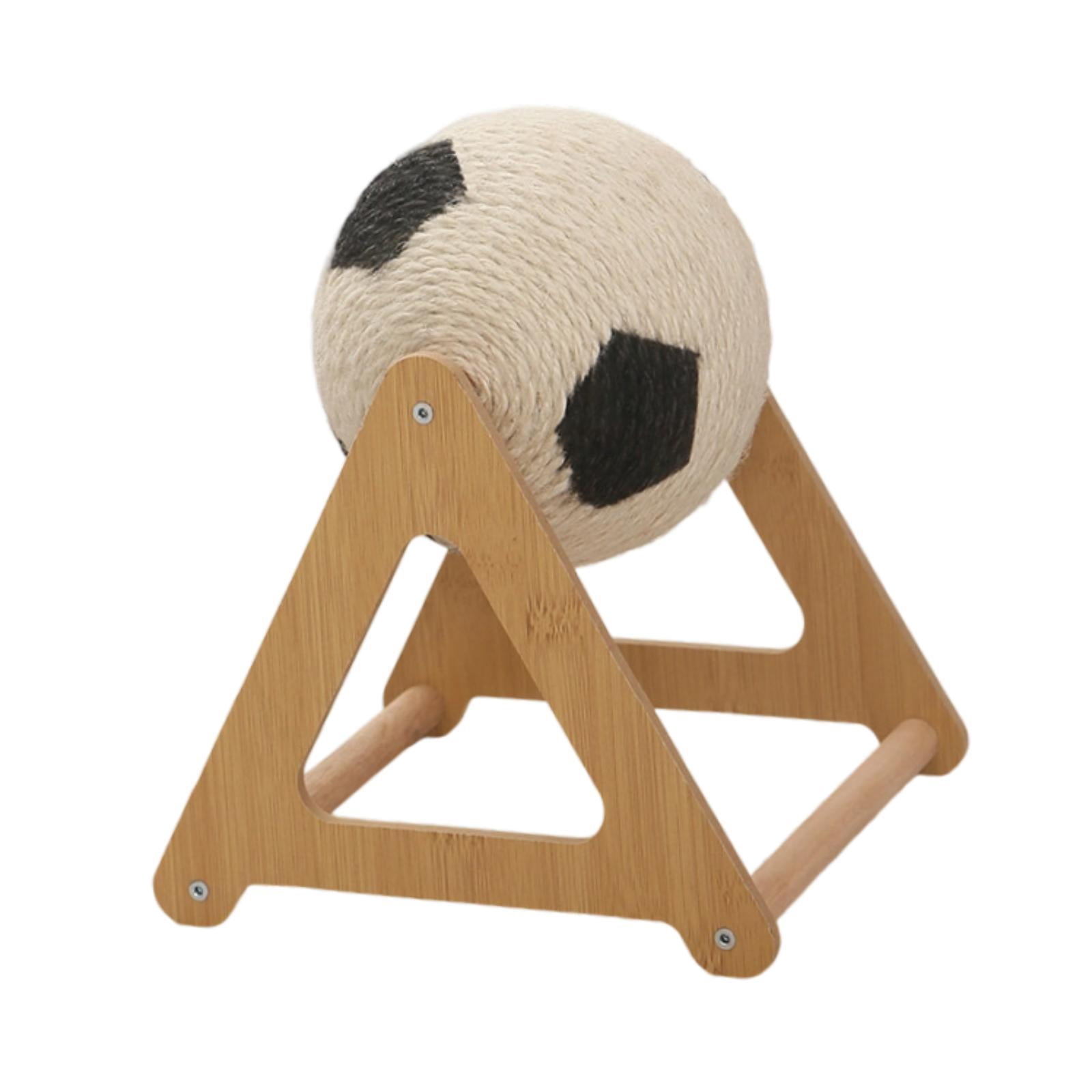 1 Piece Football Design Cat Scratcher Toy Sisal Ball for Indoor Cats Kittens Play Exercise