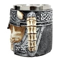 thumbnail image 4 of Atlantic Collectibles Viking Horned Demon Warrior Skull With Battle Helmet Beer Stein Tankard Coffee Cup Mug, 4 of 5