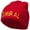 Red, variant on Admiral Embroidered Short Beanie - Dk Grey OSFM
