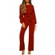 thumbnail image 1 of Mono Happy Sailed para mujer, casual, holgado, rojo con cinturón, talla grande, 1 of 7