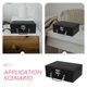 thumbnail image 3 of UPOUART Caja Papelera Con Asa Color Negro Para Guardar Objetos Y Organizar Escritorios, 3 of 5