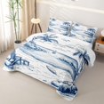 thumbnail image 3 of jejeloiu Coastal Sketch Beach Twin Quilt Set,Palm Chair Seascape Twin Coverlet Set For Boys,Blue White,2 Pieces, 3 of 7