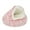 Pink 19.7 inches, variant on COSTYLE Cat Bed Round Plush Fluffy Hooded Calming Cat Bed Cave Warming Pet Dog Bed