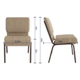 thumbnail image 6 of Flash Furniture 21''W Stacking Church Chair in Beige Fabric - Copper Vein Frame, 6 of 13