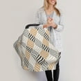 thumbnail image 3 of Haiem Geometric Baby Nursing Cover & Nursing Poncho - Multi Use Cover for Baby Car Seat Canopy, Stroller Cover, 360°Full Privacy Breastfeeding Coverage, 3 of 9