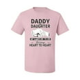 thumbnail image 2 of Wild Bobby,Daddy and Daughter Always Heart to Heart Daddys Girl Father Gift, Father's Day, Men Graphic Tees, Light Pink, Large, 2 of 3