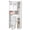 White- 31.49'' W, variant on Zimtown Over the Toilet Bathroom Storage Cabinet with 2 Doors and 3 Storage Shelves& Side Storage, White