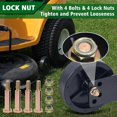 thumbnail image 3 of czcpp-4 Pack 734-0973 Kit de Roues de Plateau 4 Pcs Roues de Plateau de Tondeuse Remplacement pour 112-0337 734-0973 Compatible avec Cub Cadet Craftsman MTD Tondeuse Autoportée Plateau, 3 of 4