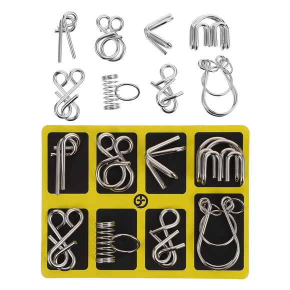 2 Sets Funny Intelligence Buckle Ring Toys Unlock Game Ring (English Edition)